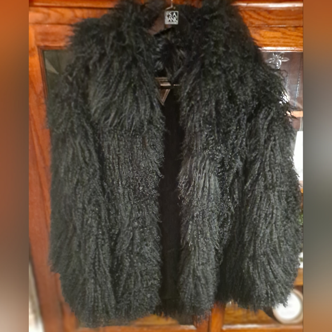 Marvin Richards Black Mongolian Fur Coat